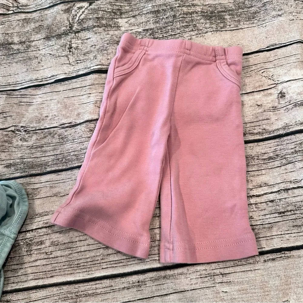 Kyte Blue Bamboo Onesie and L’oved Baby Pink Organic Pants Both 0-3 months